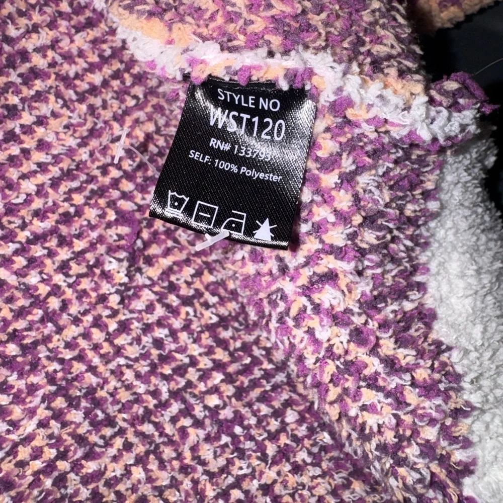 POL Butterfly & Leopard Colorblock Cardigan Sweater Oversized Boho Cozy - Picture 6 of 6